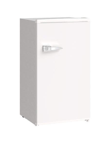 HOMCOM Under Counter Fridge, 85L Small Retro Refrigerator with Chiller Box, Adjustable Thermostat, Glass Shelves, White - pic 162633 | FastDaddyshop