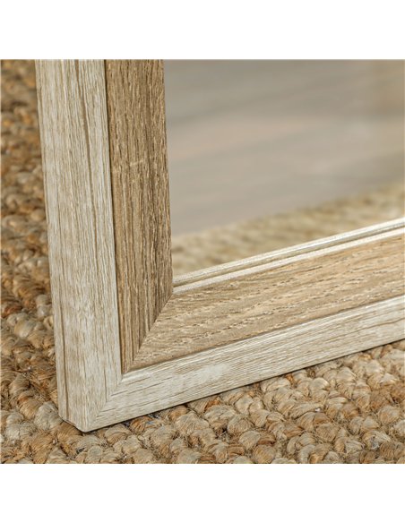 HOMCOM 162.6 cm Two-Tone Full Length Mirror - White/Oak-Tone - pic 162648 | FastDaddyshop
