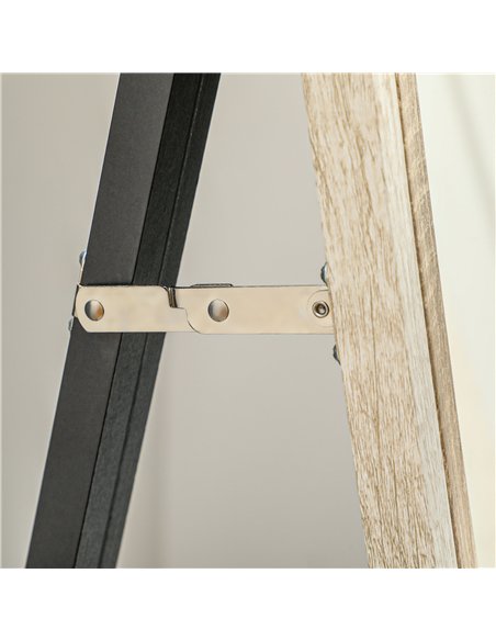 HOMCOM 162.6 cm Two-Tone Full Length Mirror - White/Oak-Tone - pic 162649 | FastDaddyshop