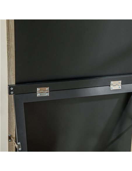 HOMCOM 162.6 cm Two-Tone Full Length Mirror - White/Oak-Tone - pic 162650 | FastDaddyshop