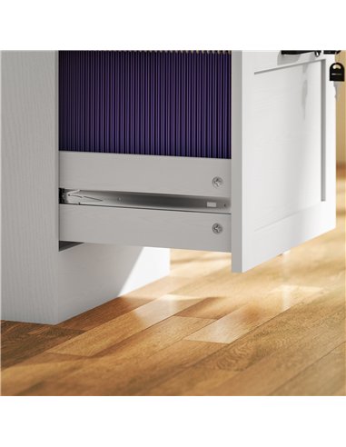 HOMCOM 2-Drawer Filing Cabinet with Lock - White