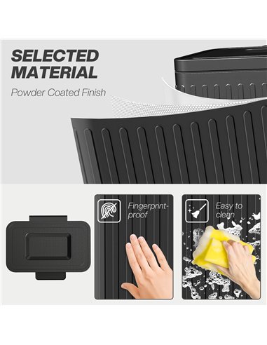 HOMCOM 40L Dual Compartment Rubbish Bin, with Soft-Close Lid - Black