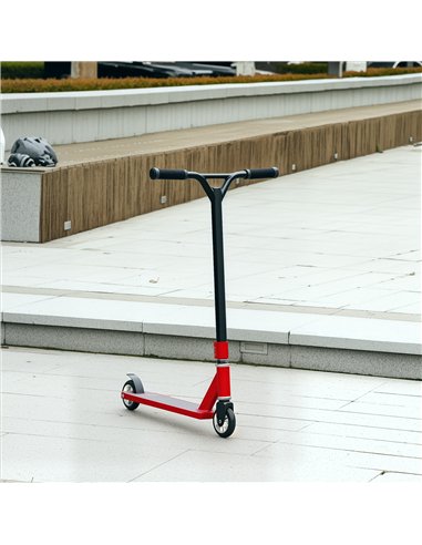 HOMCOM Stunt Scooter, 360° Entry Level Tricks Scooter w/ Lightweight Aluminium Deck and ABEC 7 Bearing, For Age 14+ Beginners, R