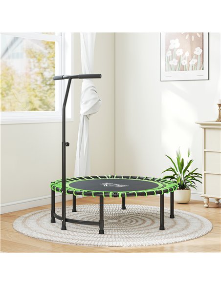 HOMCOM Mini Round Steel Frame Trampoline w/ Adjustable Handle, Green - pic 162855 | FastDaddyshop