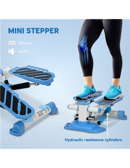HOMCOM Portable Mini Stepper, Steppers for Exercise Workout with LCD Display Monitor, Anti-skid Foot Pedals for Home Gym Office, - pic 162881 | FastDaddyshop