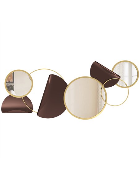 HOMCOM Metal Wall Art, Modern Decorative Mirror Decor, Hanging Home Wall Decoration for Living Room Bedroom Dining Room, Gold To - pic 162893 | FastDaddyshop