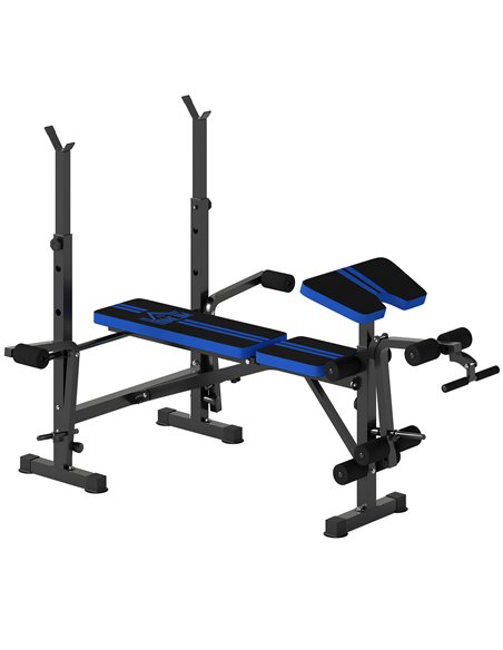 HOMCOM Adjustable Weight Bench with Leg Developer Barbell Rack for Weight Lifting and Strength Training Multifunctional Workout  - pic 162902 | FastDaddyshop