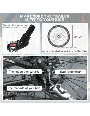 HOMCOM Baby Bike Trailer with 5 Point Harness, Steel Frame, Reflectors, Safety Flag, Hitch Coupler, Purple
