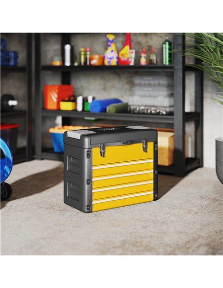 HOMCOM 4 Drawers Large Toolbox - Yellow - pic 162946 | FastDaddyshop