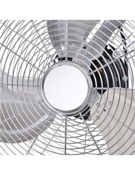 HOMCOM 20" Chrome Silver Metal Floor Fan High Velocity 3 Speed Settings Wind Low Noise Adjustable Fan Head 100W - pic 16314 | FastDaddyshop