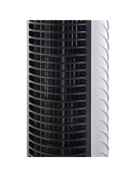 HOMCOM Tower Fan Oscillating 3 Speeds 3 Winds 40W w/ Remote Control Timer Moving Head Quiet Operation Home Office Bedroom Silver - pic 16323 | FastDaddyshop