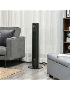 Homcom 38" Ultra Slim Oscillating Tower Fan with Remote Control, 3 Speed, Timer, Black 2