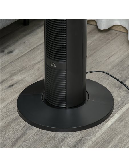 Homcom 38" Ultra Slim Oscillating Tower Fan with Remote Control, 3 Speed, Timer, Black - pic 16332 | FastDaddyshop