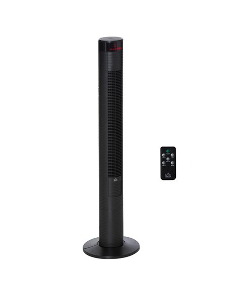 Homcom 46" Oscillating Tower Fan with Remote, Timer, 3 Speed, 4 Modes, Quiet Cooling Fans, Black - pic 16333 | FastDaddyshop