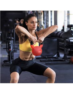 HOMCOM Soft Kettlebell, 10kg Kettle Bell with Non-Slip Handle for Home Gym Weight Lifting and Strength Training, Red 2
