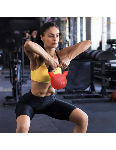 HOMCOM Soft Kettlebell, 10kg Kettle Bell with Non-Slip Handle for Home Gym Weight Lifting and Strength Training, Red - pic 163398 | FastDaddyshop