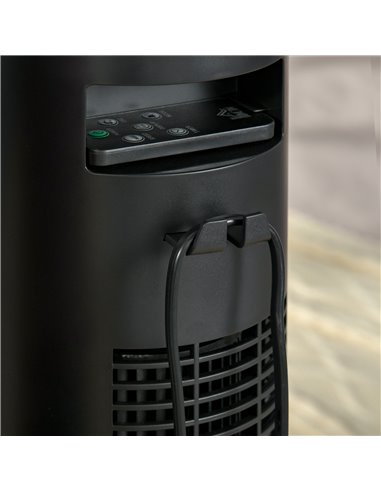 Homcom 46" Oscillating Tower Fan with Remote, Timer, 3 Speed, 4 Modes, Quiet Cooling Fans, Black