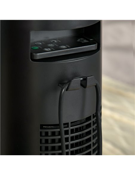 Homcom 46" Oscillating Tower Fan with Remote, Timer, 3 Speed, 4 Modes, Quiet Cooling Fans, Black - pic 16340 | FastDaddyshop