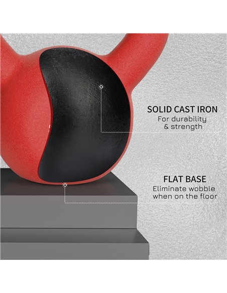 HOMCOM Soft Kettlebell, 10kg Kettle Bell with Non-Slip Handle for Home Gym Weight Lifting and Strength Training, Red - pic 163402 | FastDaddyshop
