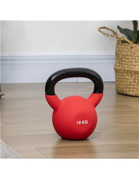 HOMCOM Soft Kettlebell, 10kg Kettle Bell with Non-Slip Handle for Home Gym Weight Lifting and Strength Training, Red - pic 163403 | FastDaddyshop