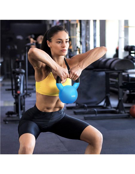 HOMCOM Soft Kettlebell, 8kg Kettle Bell with Non-Slip Handle for Home Gym Weight Lifting and Strength Training, Blue - pic 163407 | FastDaddyshop