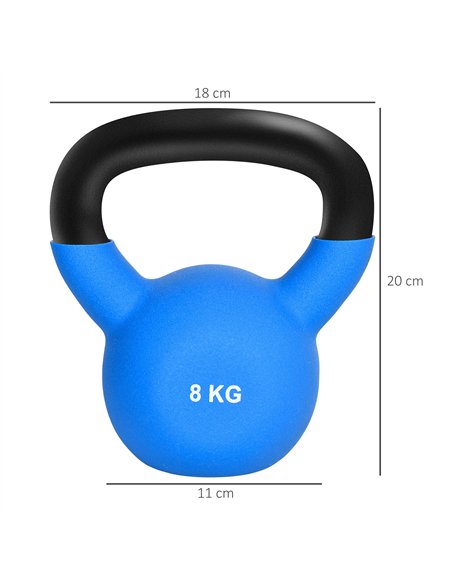 HOMCOM Soft Kettlebell, 8kg Kettle Bell with Non-Slip Handle for Home Gym Weight Lifting and Strength Training, Blue - pic 163408 | FastDaddyshop