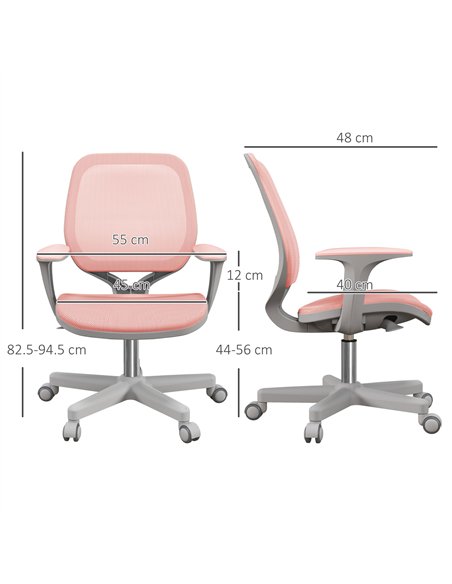 Vinsetto Office Chair, Breathable Mesh Swivel Desk Chair with Adjustable Height and  360° Swivel Security Wheels for Home Office - pic 163417 | FastDaddyshop