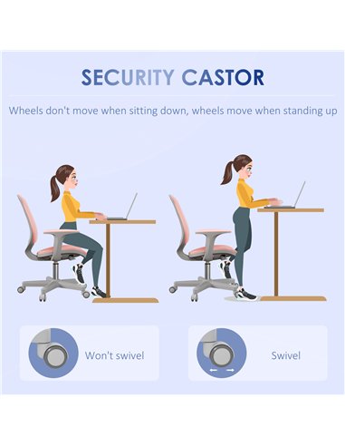 Vinsetto Office Chair, Breathable Mesh Swivel Desk Chair with Adjustable Height and  360° Swivel Security Wheels for Home Office