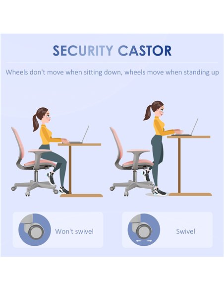 Vinsetto Office Chair, Breathable Mesh Swivel Desk Chair with Adjustable Height and  360° Swivel Security Wheels for Home Office - pic 163418 | FastDaddyshop