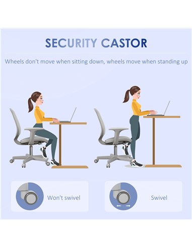Vinsetto Office Chair, Breathable Mesh Swivel Desk Chair with Adjustable Height and  360° Swivel Security Wheels for Home Office