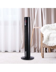 Homcom 38'' Oscillation Tower Fan with 3 Speed, 3 Mode, LED Panel, Remote Controller, Black 2