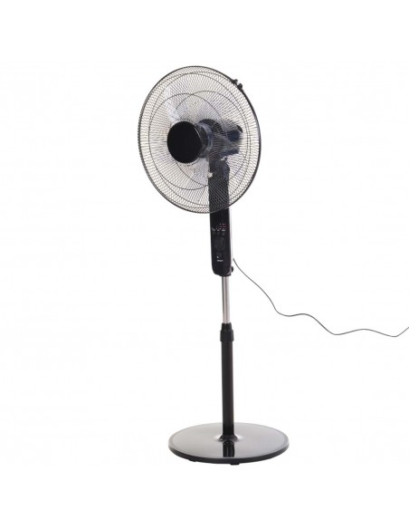 Homcom Pedestal Oscillating Fan with Remote Control, Adjustable Height, 3 Speed, Timer, Black - pic 16347 | FastDaddyshop