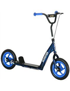 AIYAPLAY Kids Scooter with Adjustable Handlebar, Children's Kick Scooter with Non-slip Footplate, Rear Brake, Kickstand, Blue