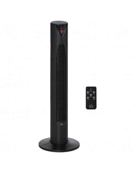 Homcom 38" Ultra Slim Oscillating Tower Fan with Remote Control, 3 Speed, Timer, Black - pic 16351 | FastDaddyshop