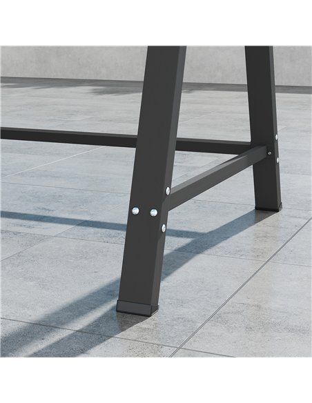 Outsunny Three-Seater Garden Swing Bench, with Adjustable Canopy - Dark Grey - pic 163612 | FastDaddyshop