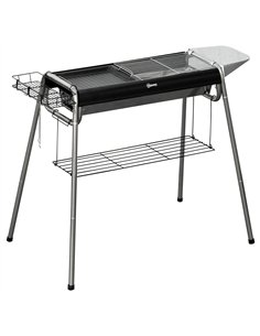 Outsunny Charcoal BBQ Grill - Black