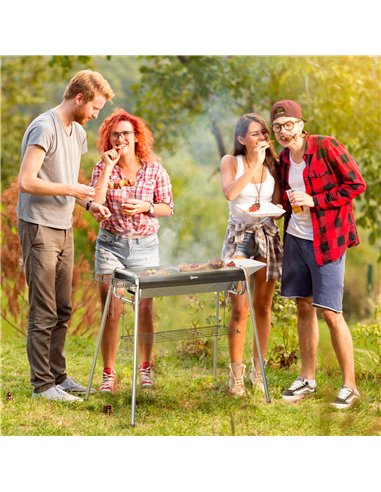 Outsunny Charcoal BBQ Grill - Black