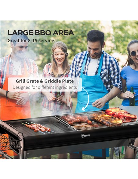 Outsunny Charcoal BBQ Grill - Black - pic 163662 | FastDaddyshop