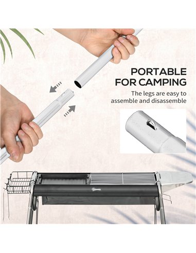 Outsunny Charcoal BBQ Grill - Black