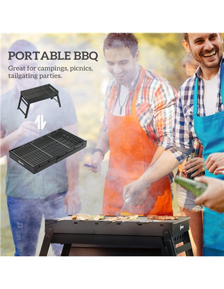 Outsunny Foldable Charcoal Grill - Black - pic 163670 | FastDaddyshop