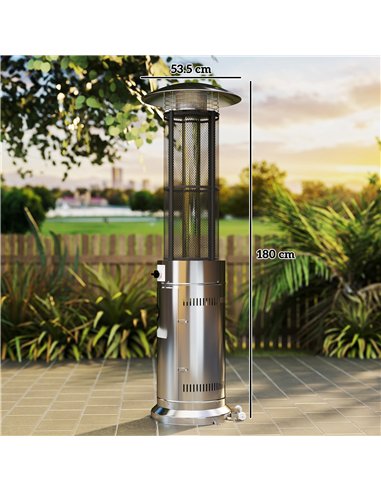 Outsunny 11Kw Adjustable Heat Gas Patio Heater