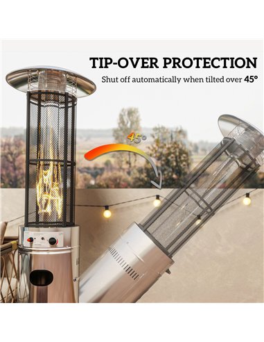Outsunny 11Kw Adjustable Heat Gas Patio Heater