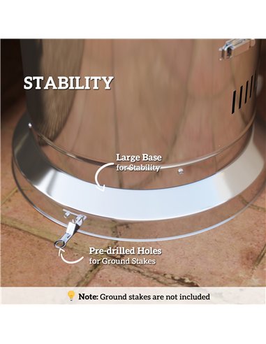 Outsunny 11Kw Adjustable Heat Gas Patio Heater