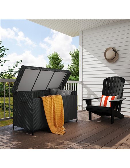 Outsunny 627 L Rattan Storage Box - Black - pic 163794 | FastDaddyshop