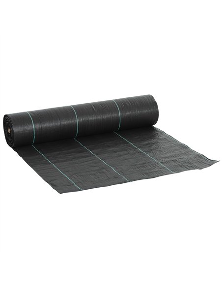 Outsunny 2m x 90m Weed Control Membrane, Heavy Duty Weed Control Barrier Fabric, 90gsm Ground Cover for Patios, Garden, Flower b - pic 163820 | FastDaddyshop