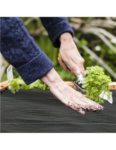 Outsunny 2m x 90m Weed Control Membrane, Heavy Duty Weed Control Barrier Fabric, 90gsm Ground Cover for Patios, Garden, Flower b
