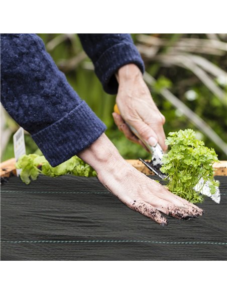 Outsunny 2m x 90m Weed Control Membrane, Heavy Duty Weed Control Barrier Fabric, 90gsm Ground Cover for Patios, Garden, Flower b - pic 163828 | FastDaddyshop