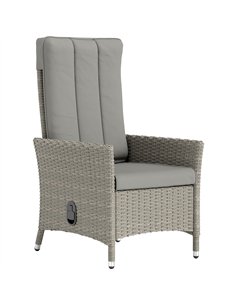 Outsunny 105°-150° Reclining Rattan Chair - Grey