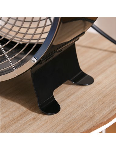 HOMCOM 26cm 2-Speed Electric Table Desk Fan w/ Safety Guard Anti-Slip Feet Portable Personal Cooling Fan Home Office Bedroom Bla