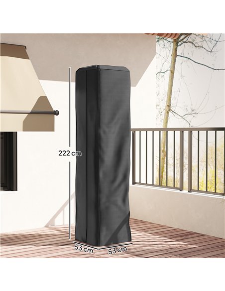 Outsunny Heavy Duty Gas Pyramid Patio Heater Cover, Full Length Outdoor Heater Cover Protector, UPF 30+ Oxford Fabric with Zippe - pic 164137 | FastDaddyshop
